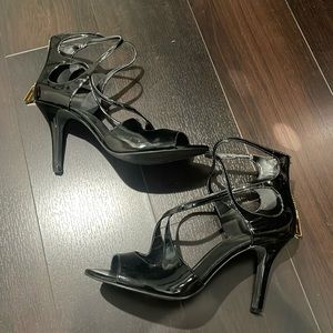 Gently Loved Black Patent Michael Kors Strappy Heels